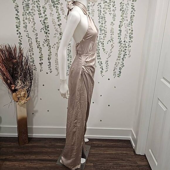 Show Me Your MuMu Adele Halter Maxi Dress Sz S - Picture 7 of 11